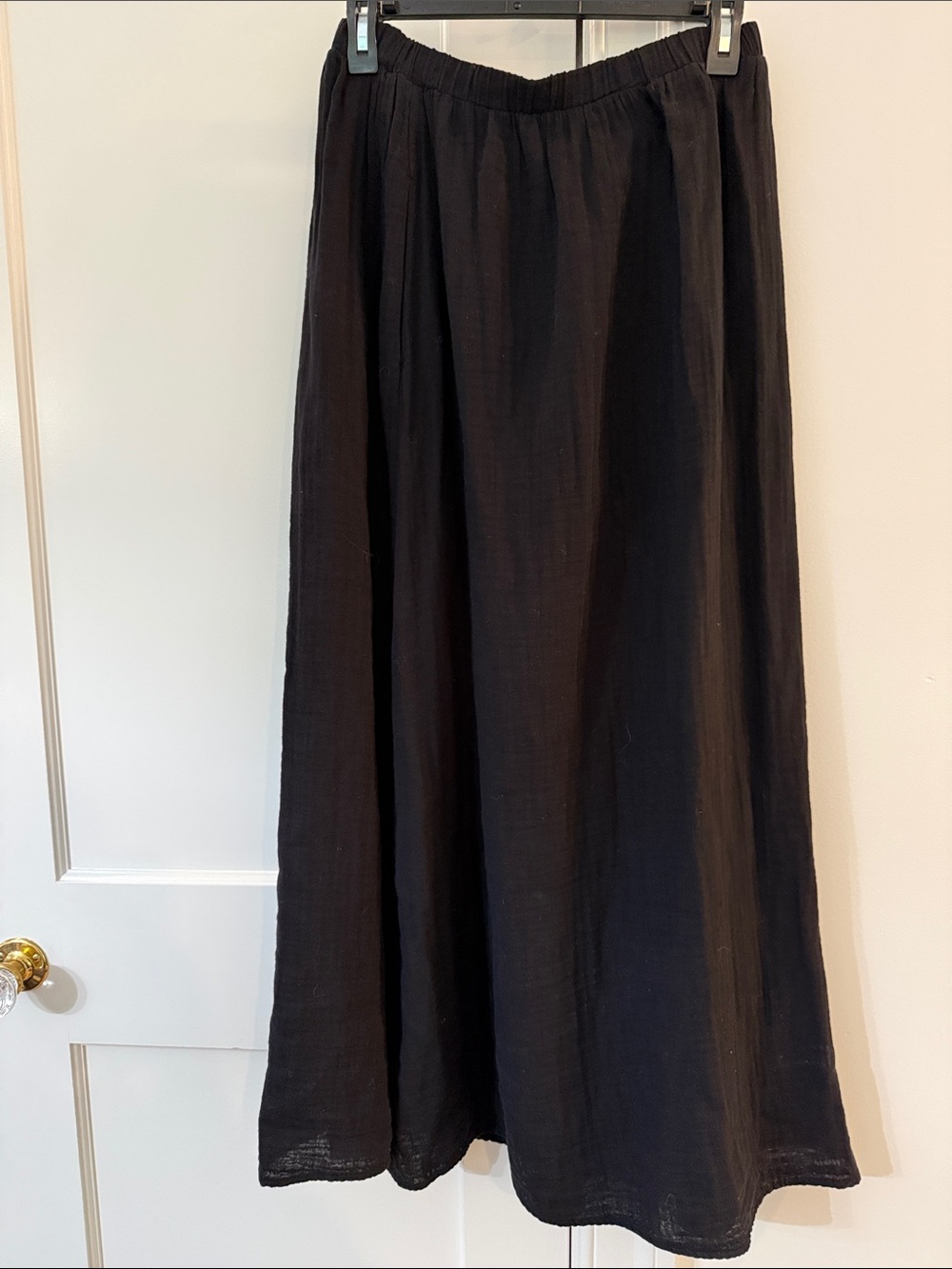 NWT Velvet by graham and Spencer Classic Black cotton maxi Skirt